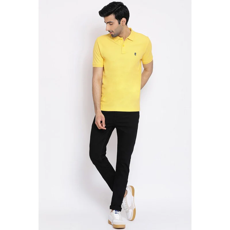 Men's Yellow Collared T-Shirt - Image 5