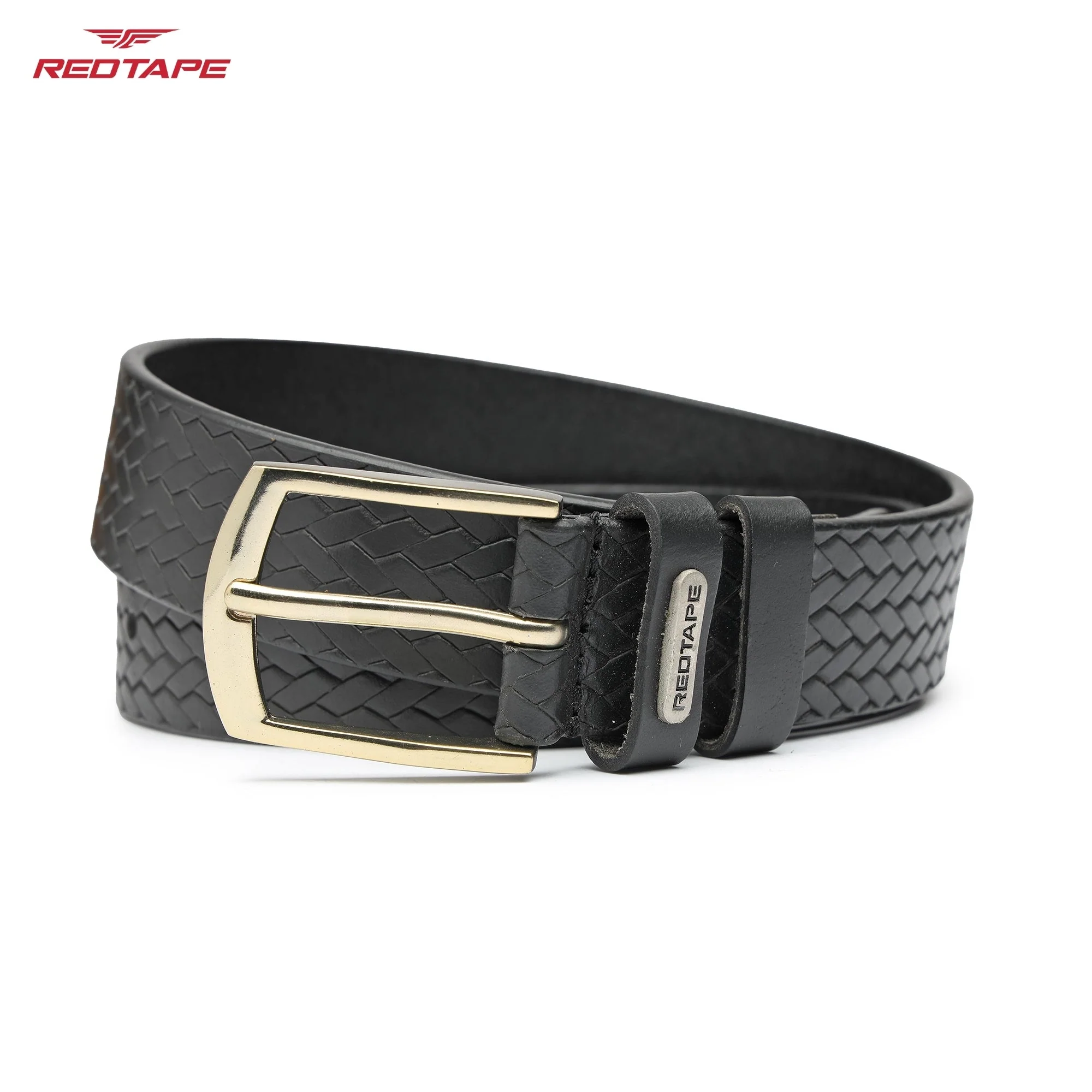 Men's Black Casual Leather Belt - Image 4