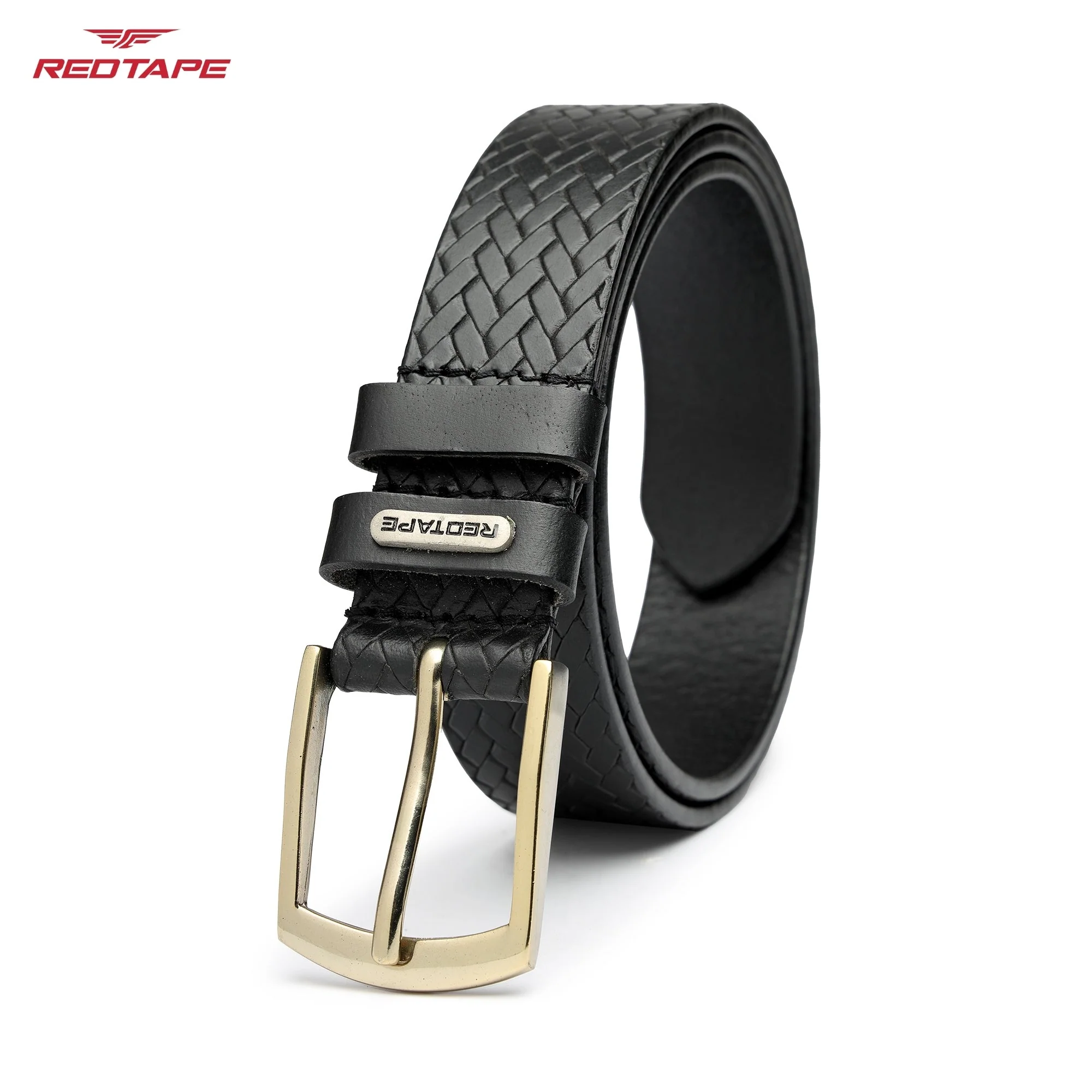 Men's Black Casual Leather Belt - Image 6