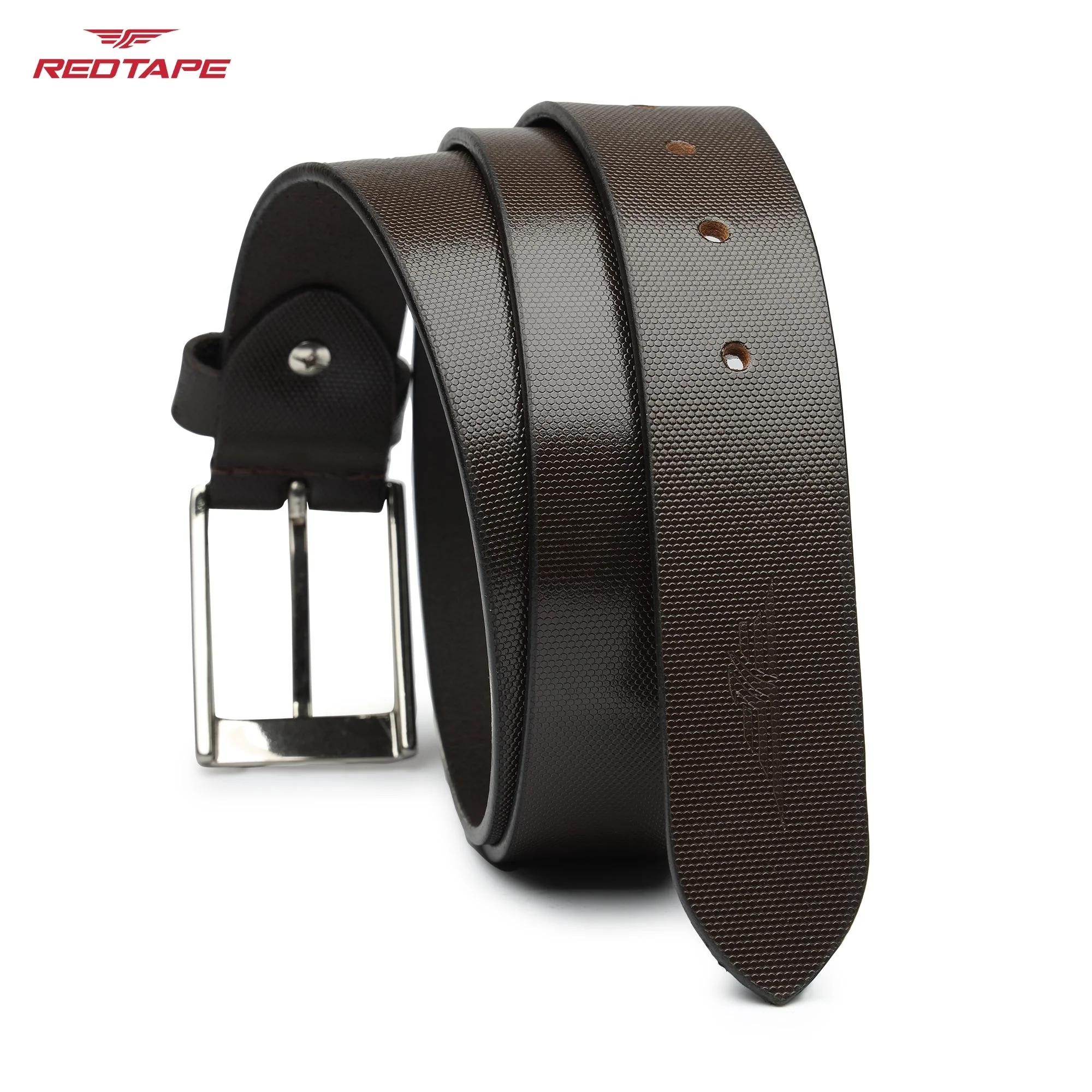 Men's Brown Leather Belt - Image 7