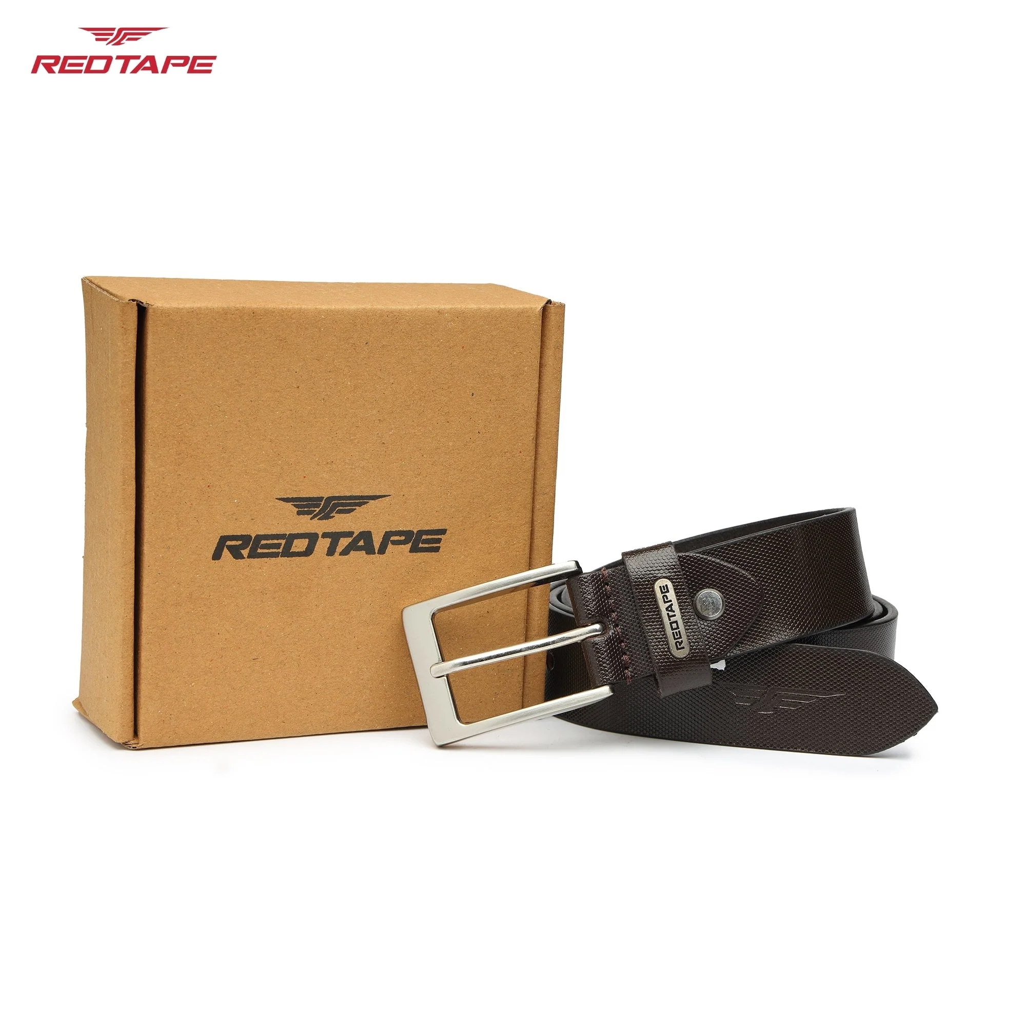 Men's Brown Leather Belt - Image 8