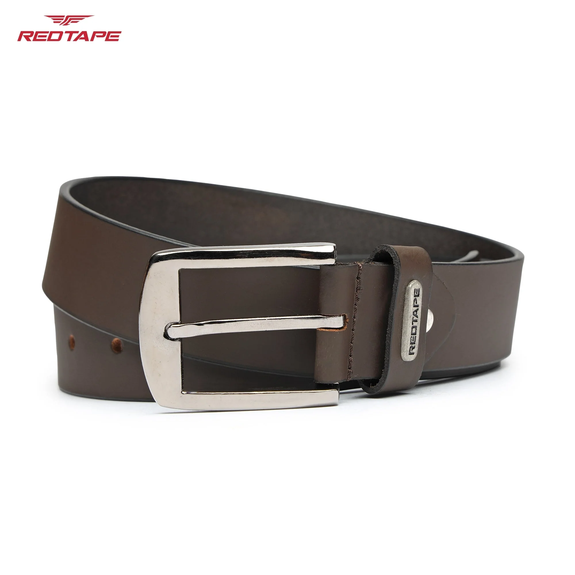 Men’s Dark Brown Genuine Leather Belt - Image 4