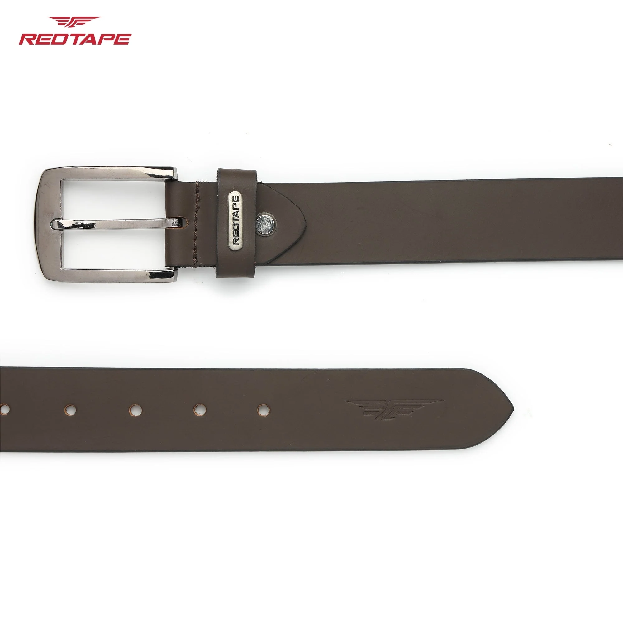 Men’s Dark Brown Genuine Leather Belt - Image 5