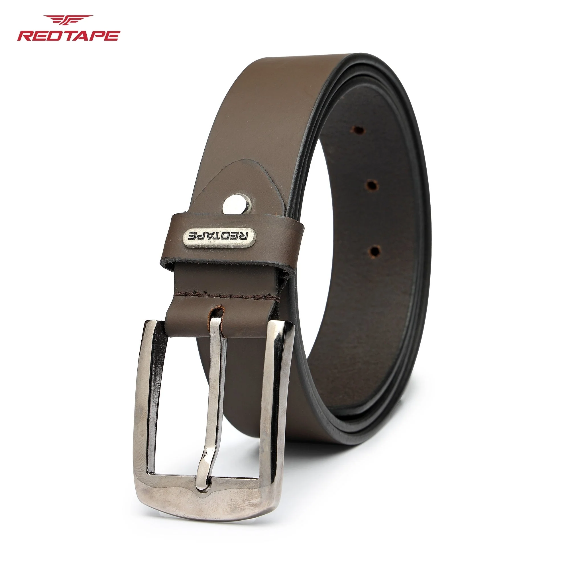 Men’s Dark Brown Genuine Leather Belt - Image 6