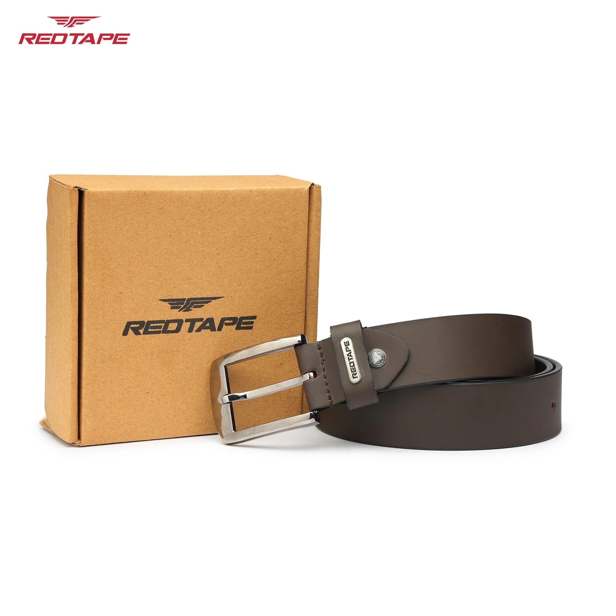 Men’s Dark Brown Genuine Leather Belt - Image 8