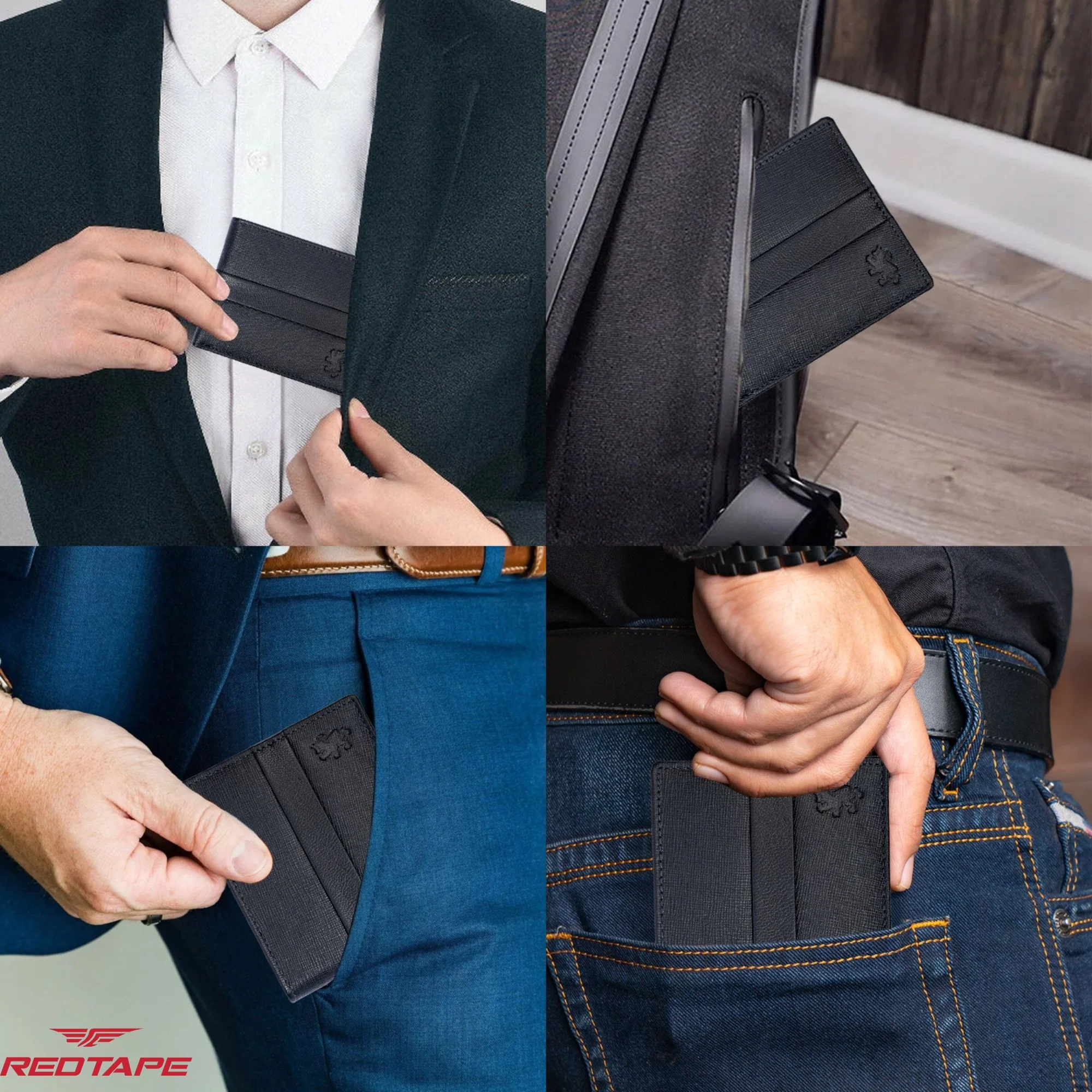 Mens Grey Leather Wallet - Image 7
