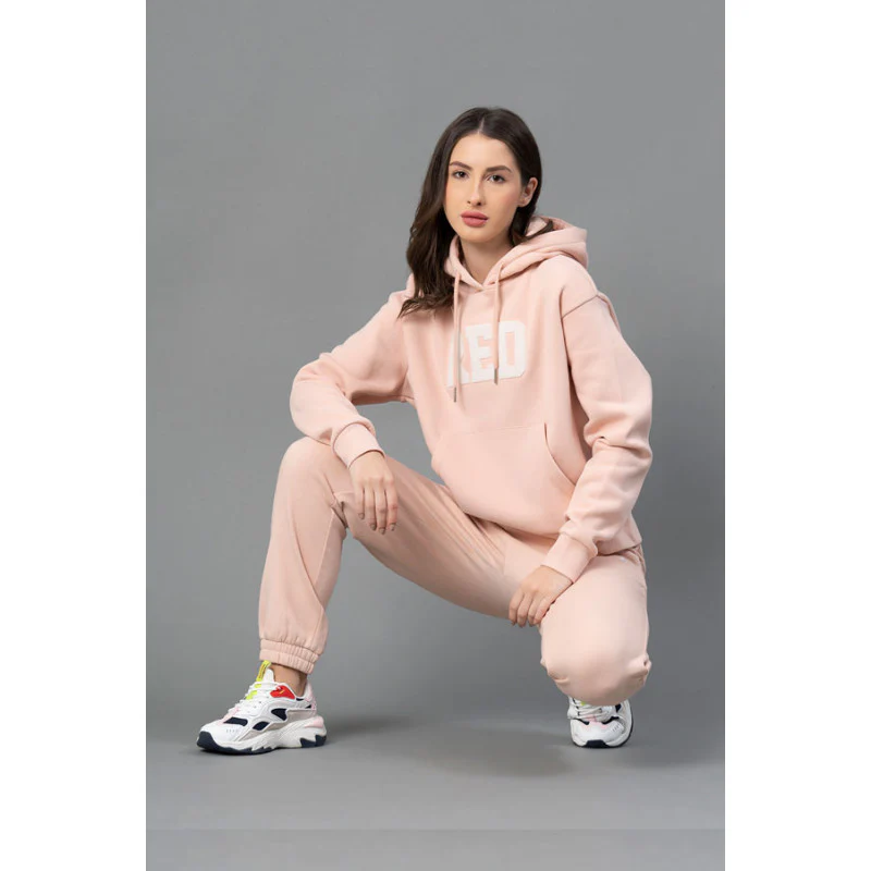 Women Light Peach Embroidered Hoodie - Image 5