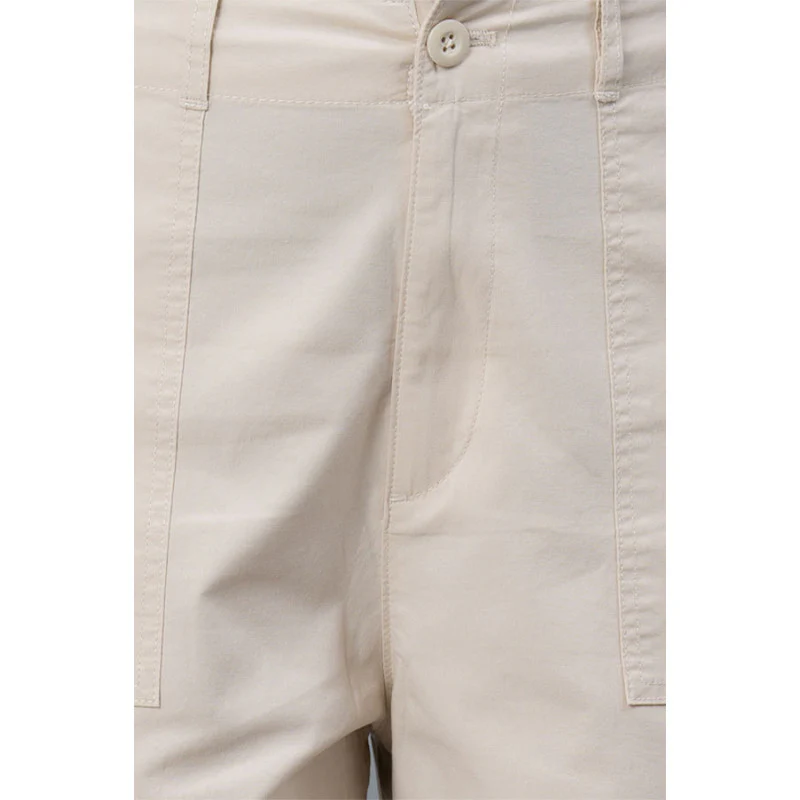 Beige Cotton Joggers for Women - Image 4