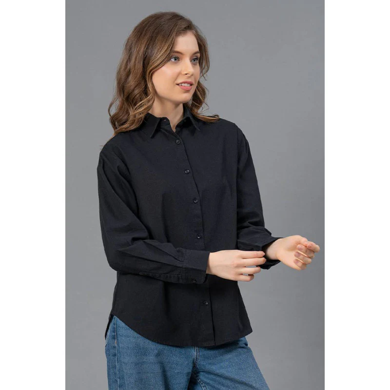 Black Color Womens Casual Shirt - Image 2