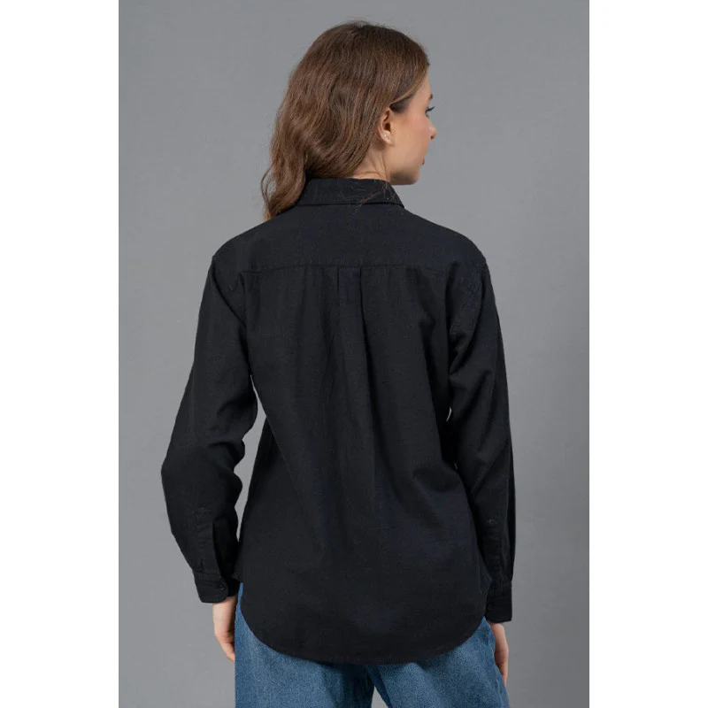 Black Color Womens Casual Shirt - Image 3