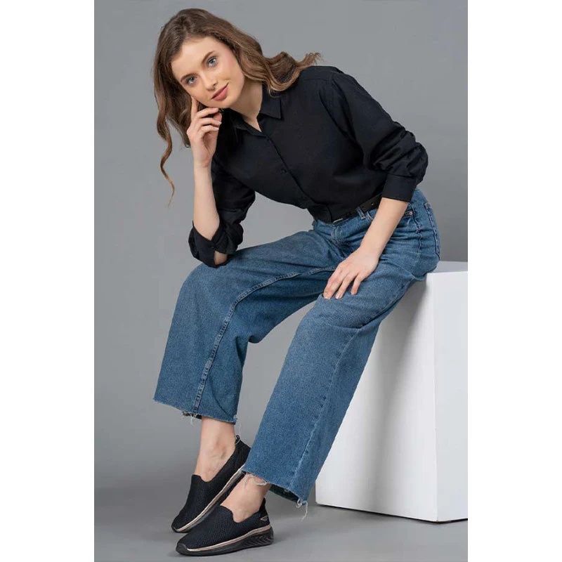 Black Color Womens Casual Shirt - Image 5