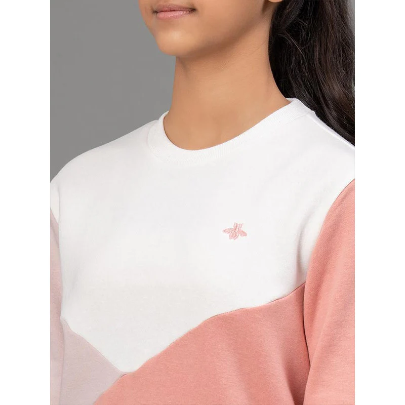 Bright Off White Sweatshirt for Girls - Image 4
