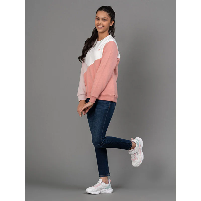 Bright Off White Sweatshirt for Girls - Image 5