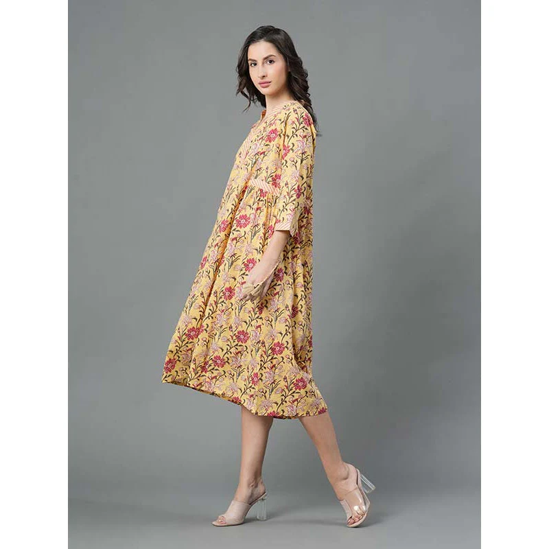 Casual Floral Print Dress For Women - Image 5