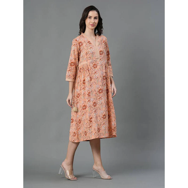 Casual Floral Print Dress For Women - Image 2