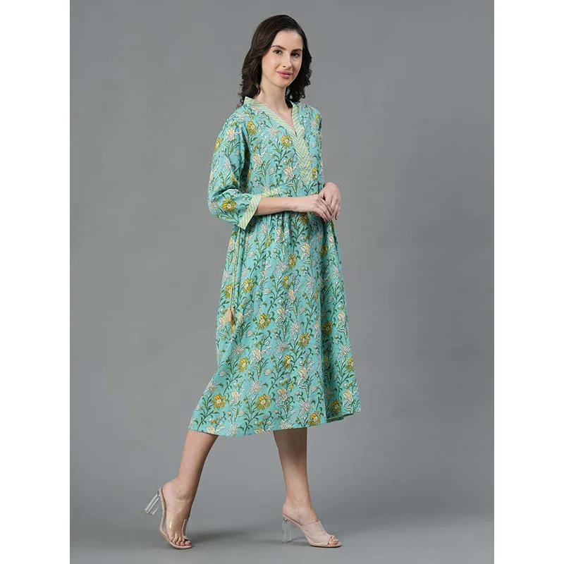 Casual Floral Print Dress For Women - Image 2
