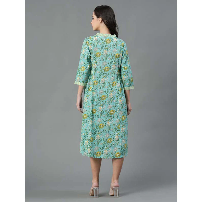 Casual Floral Print Dress For Women - Image 3