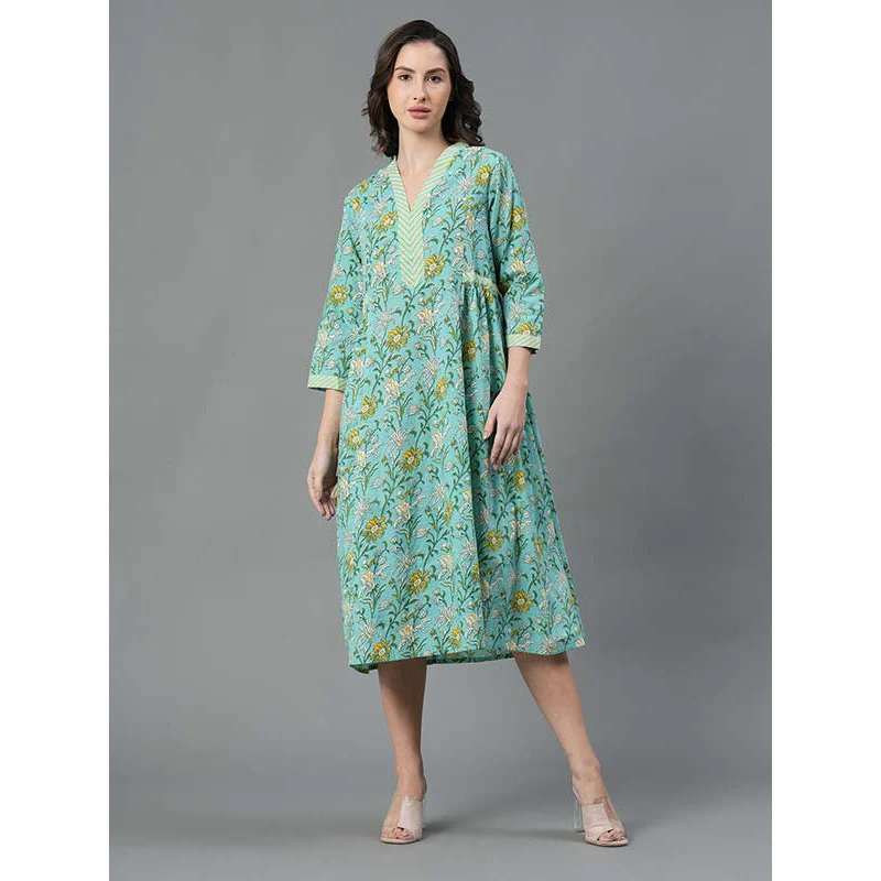 Casual Floral Print Dress For Women - Image 5