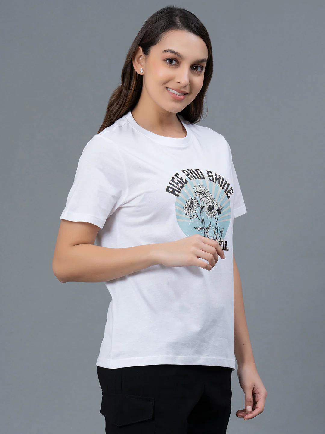 Casual Graphic Print Cotton T-Shirt - Image 2