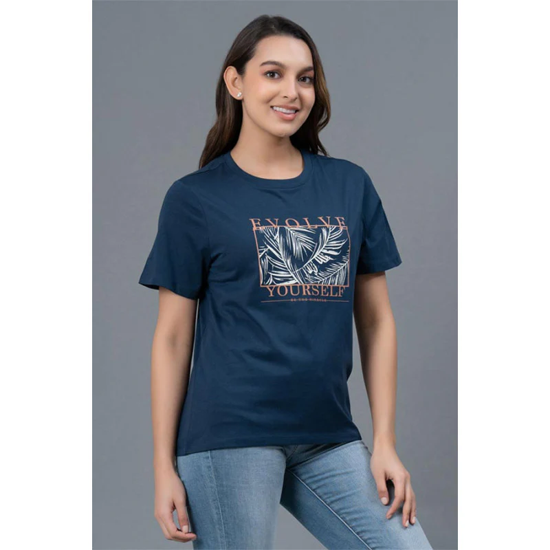 Casual Graphic Print Cotton T-Shirt for Women - Image 2