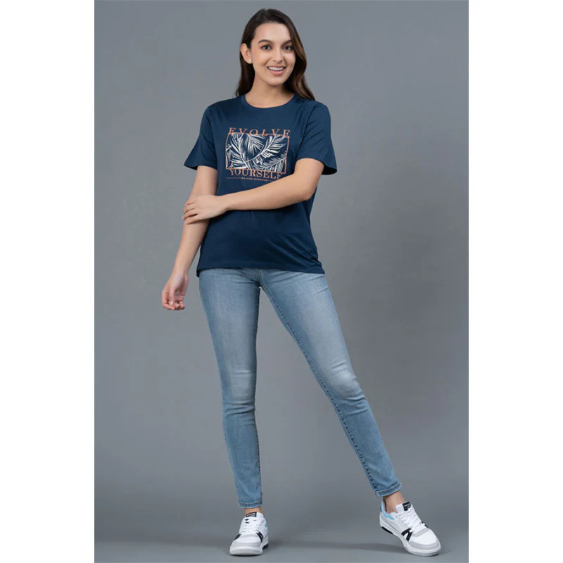 Casual Graphic Print Cotton T-Shirt for Women - Image 5