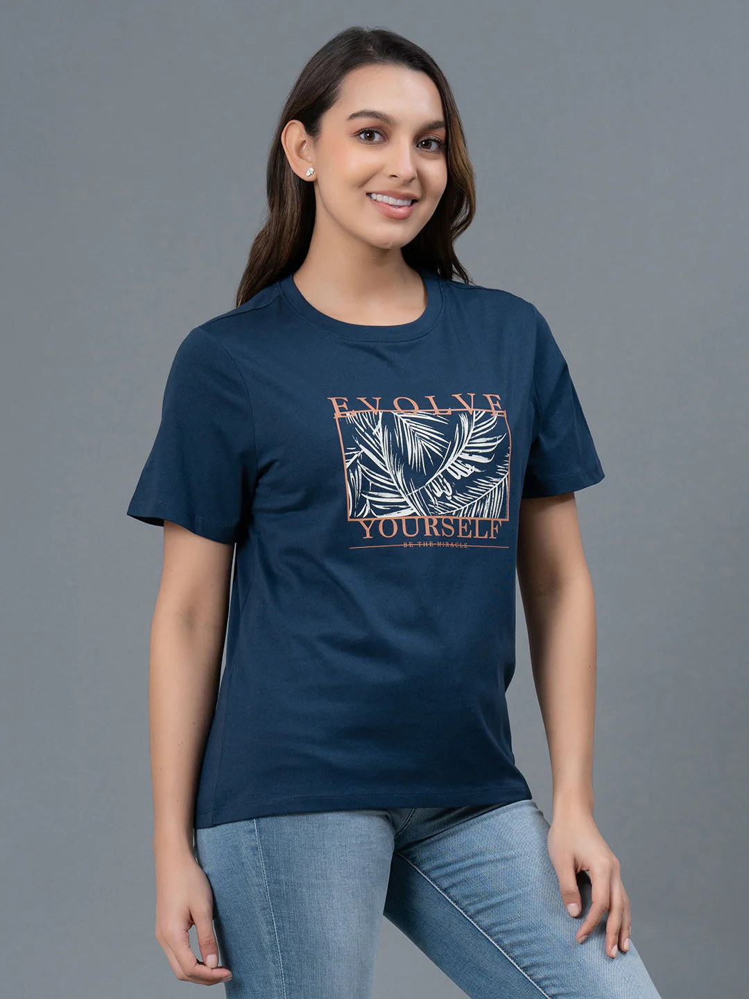 Casual Graphic Print Cotton T-Shirt for Women - Image 2