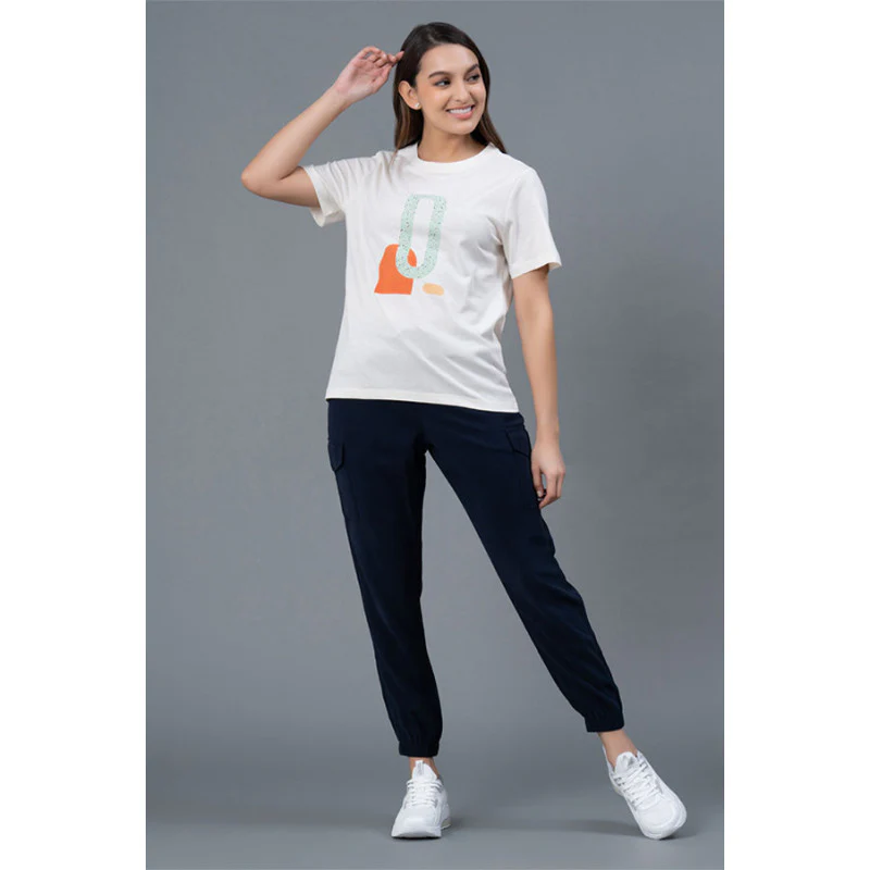 Casual Half Sleeves Cotton T-Shirt for Women - Image 5