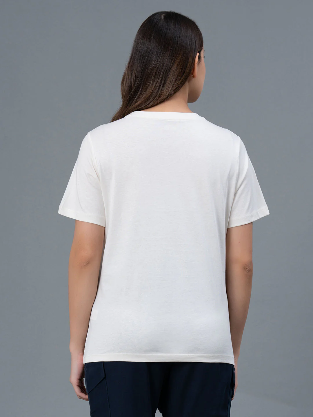 Casual Half Sleeves Cotton T-Shirt for Women - Image 3