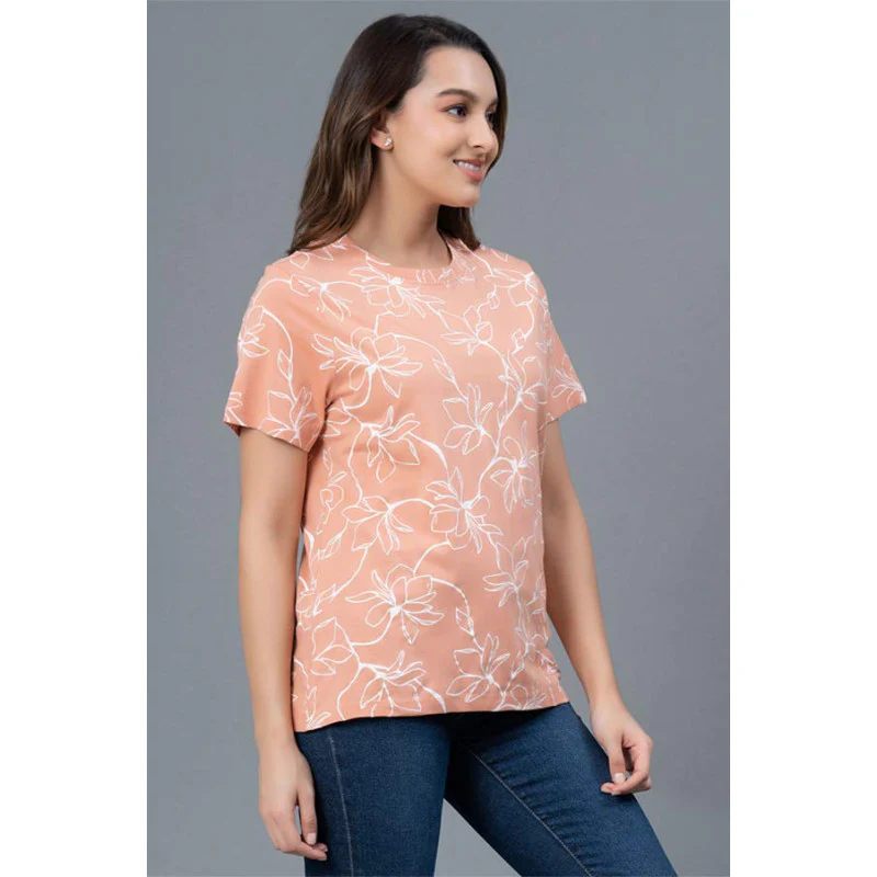 Casual Multi-color Printed Cotton T-Shirt for Women - Image 2