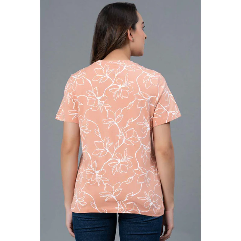 Casual Multi-color Printed Cotton T-Shirt for Women - Image 3