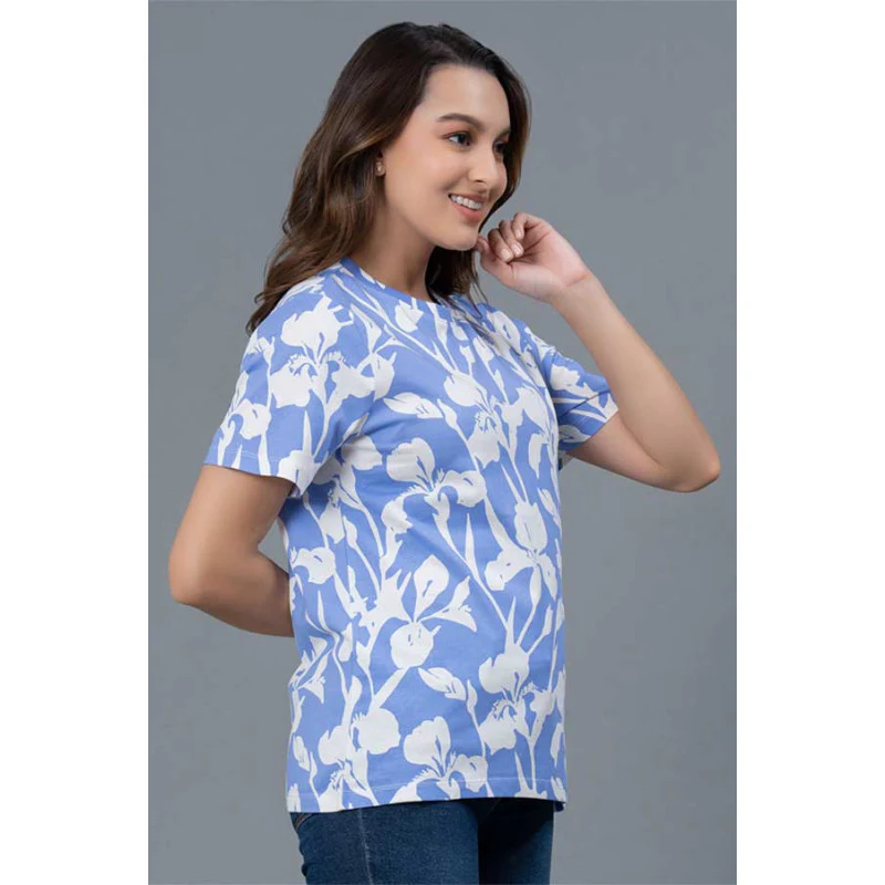 Casual Multi-color Printed Cotton T-Shirt for Women - Image 2