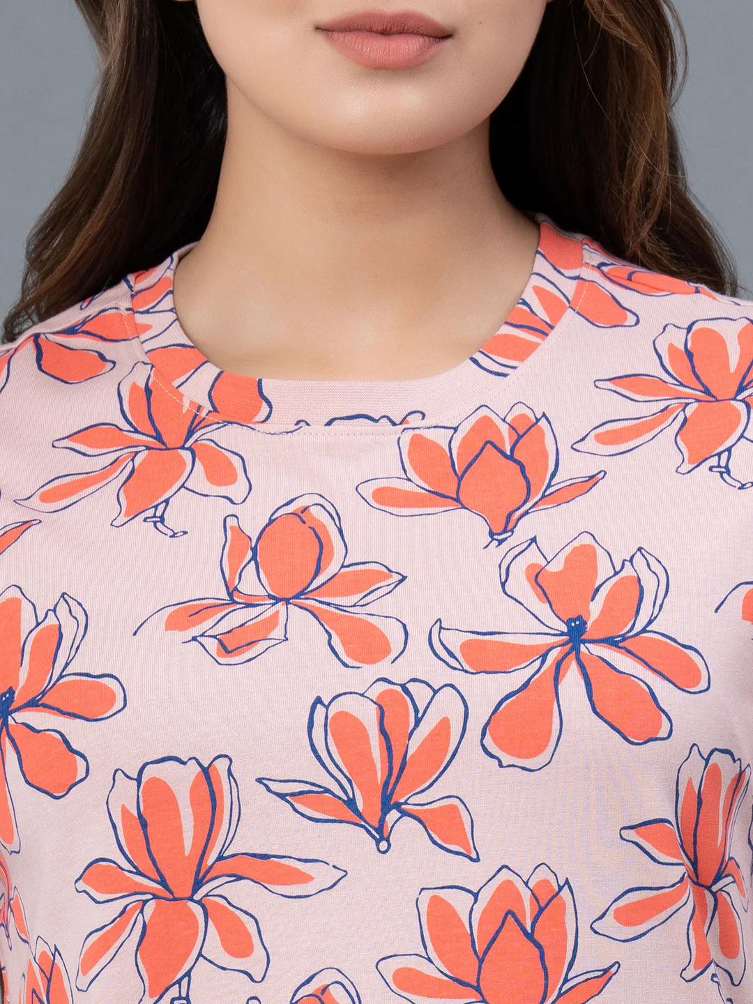 Casual Printed Cotton T-Shirt for Women - Image 4