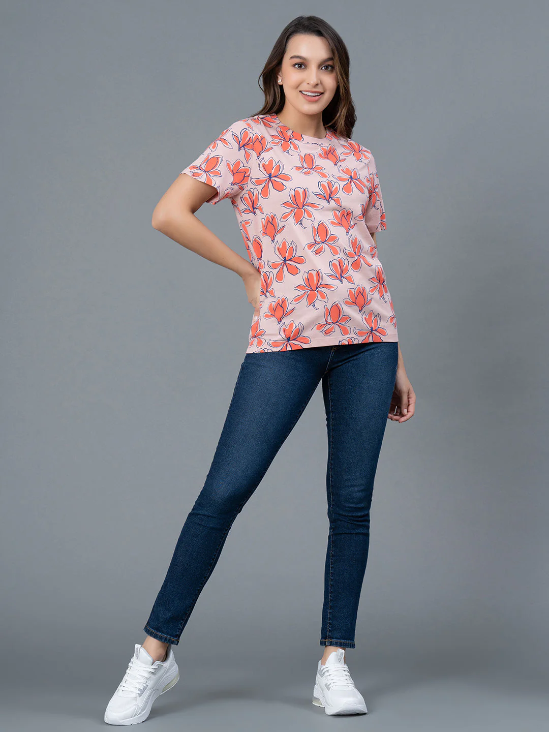 Casual Printed Cotton T-Shirt for Women - Image 5