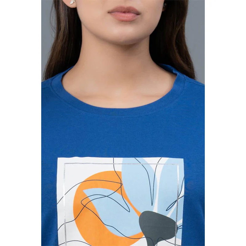 Casual Round Neck Cotton T-Shirt for Women - Image 4
