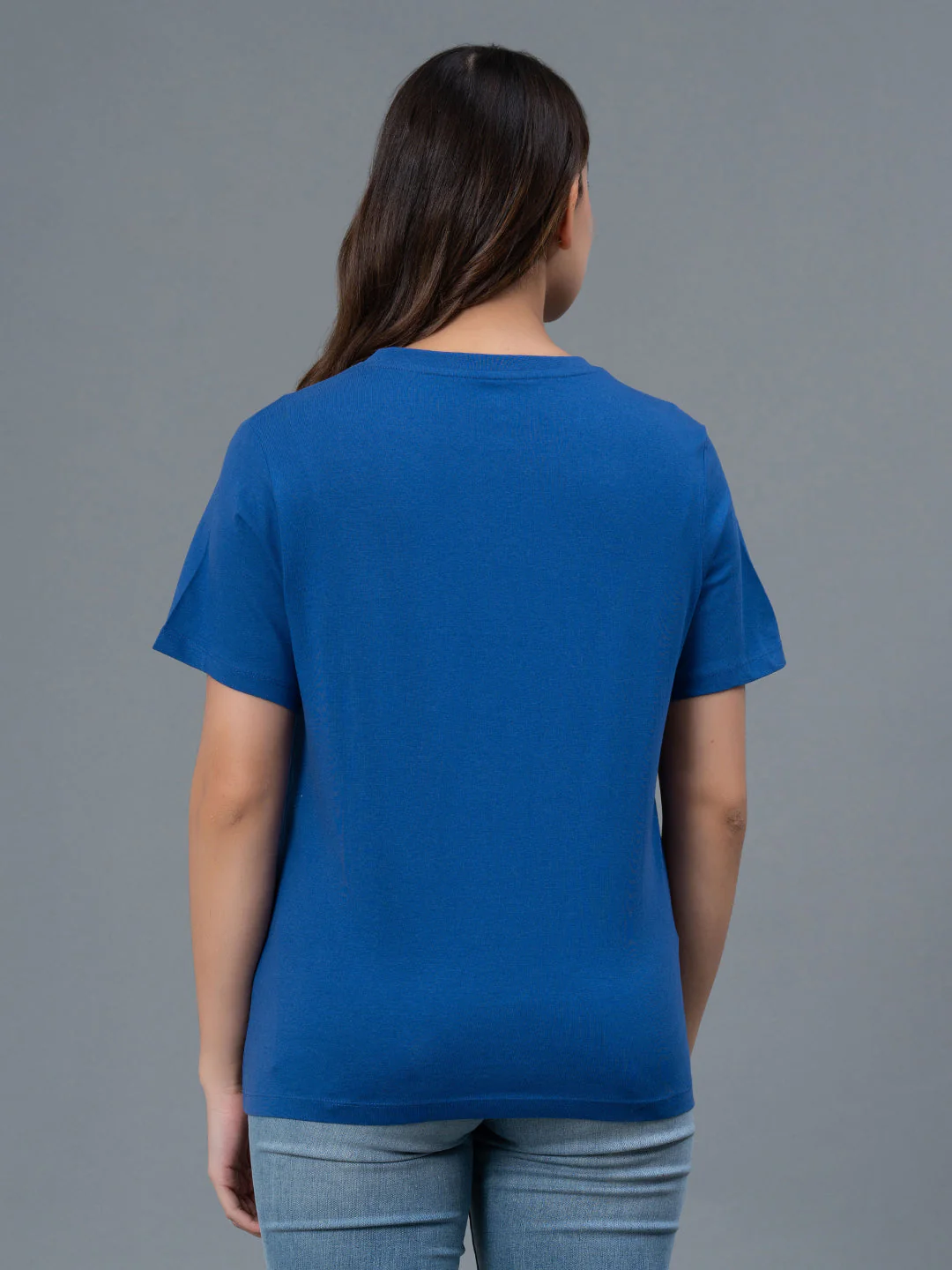 Casual Round Neck Cotton T-Shirt for Women - Image 3