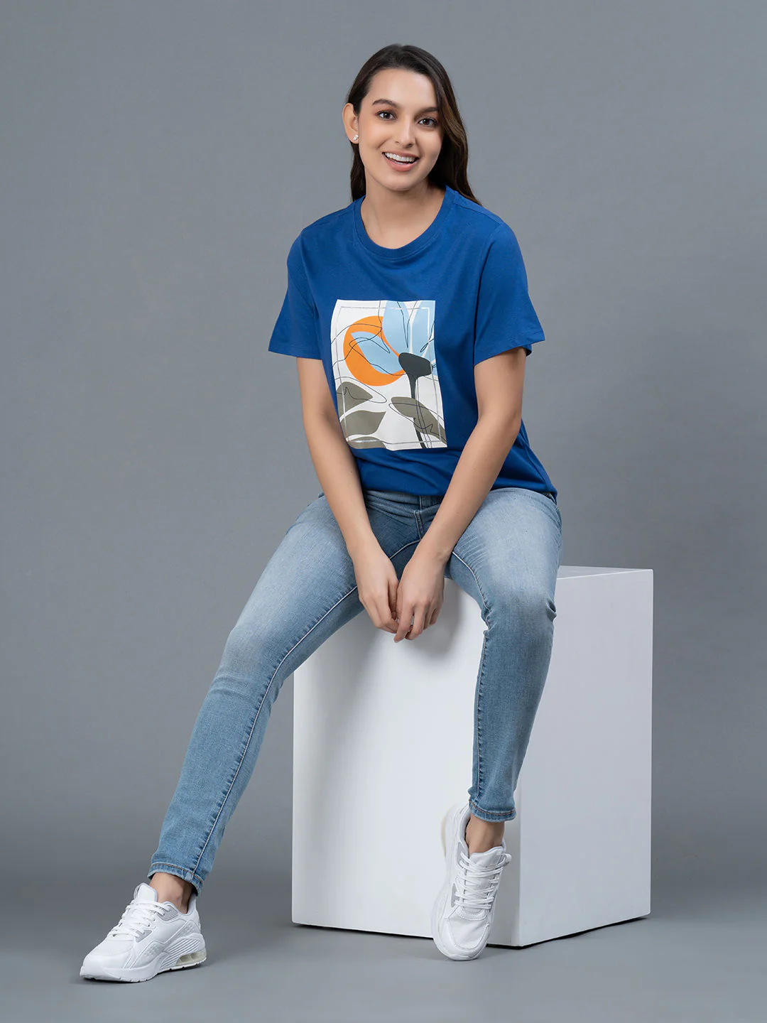 Casual Round Neck Cotton T-Shirt for Women - Image 5