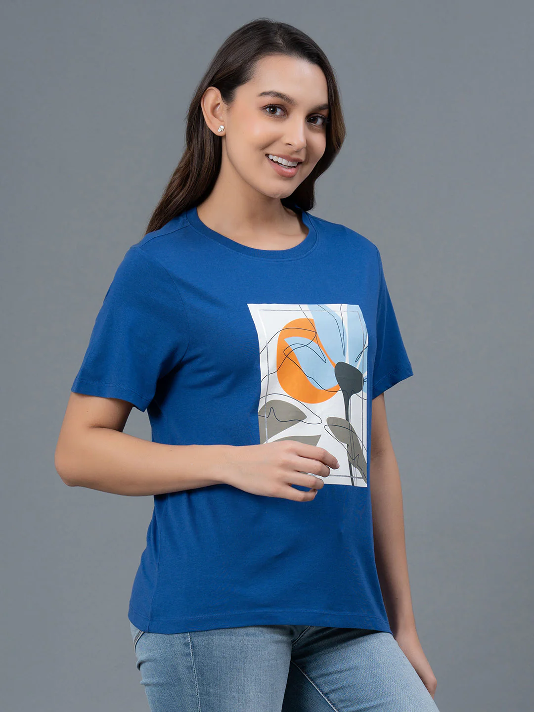 Casual Round Neck Cotton T-Shirt for Women - Image 6