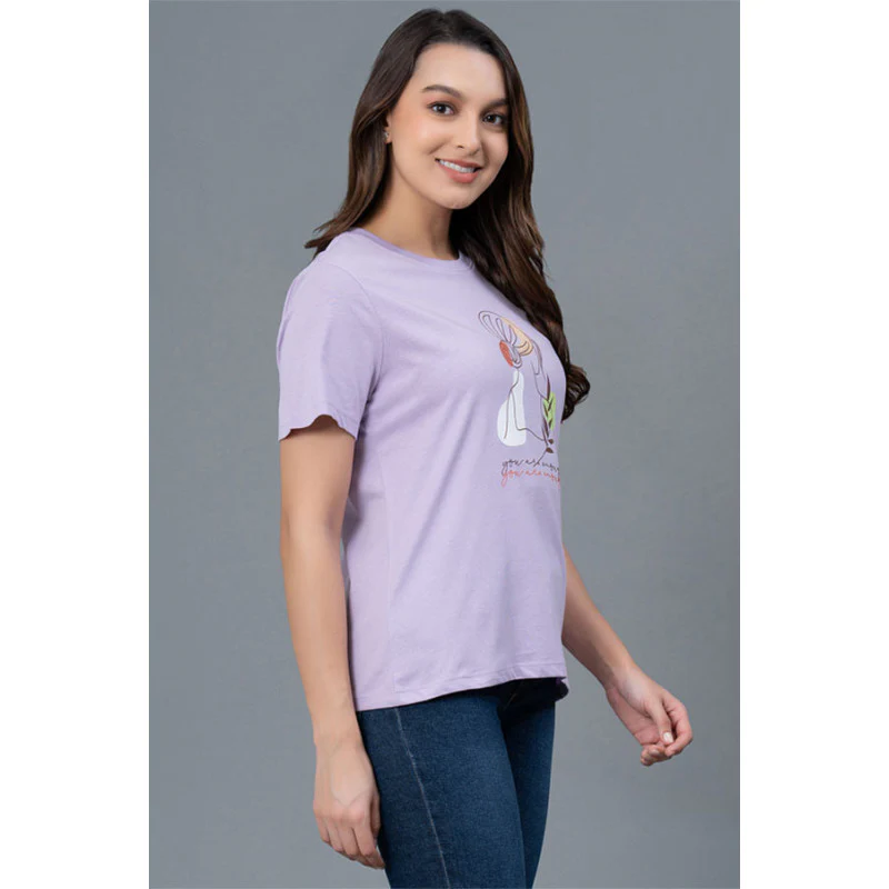 Casual Round Neck T-Shirt for Women - Image 2