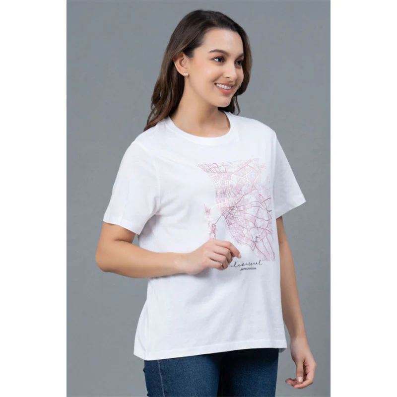 Casual Round Neck T-Shirt for Women - Image 2