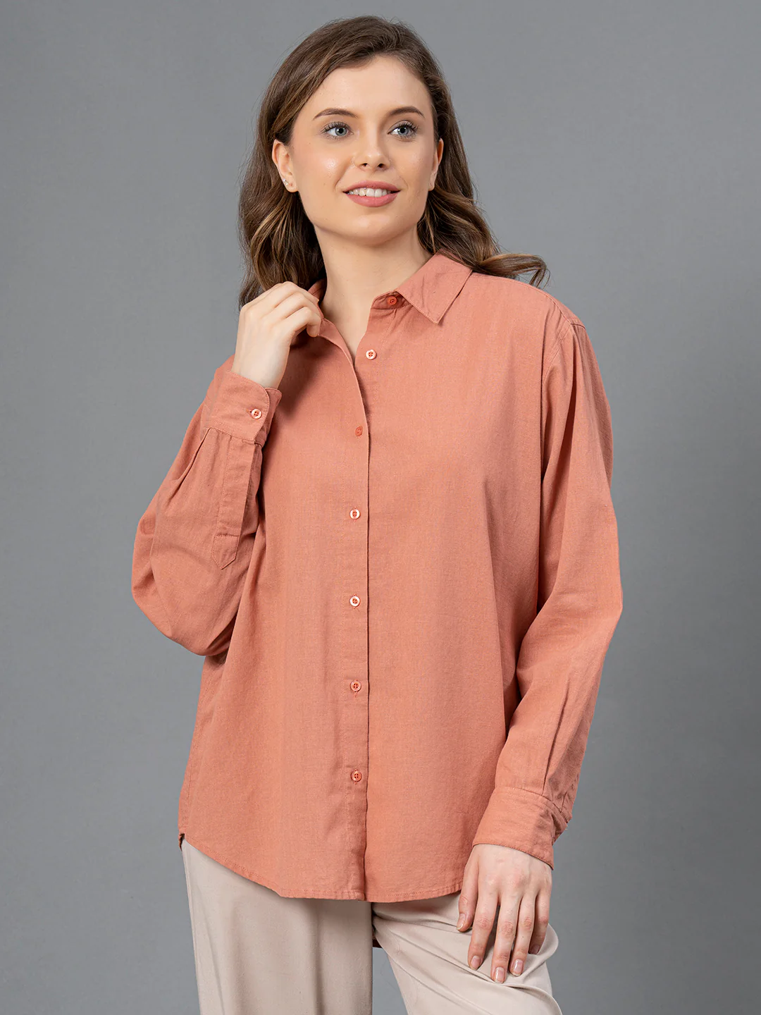 Cotton Collar Shirt for Women's - Image 2
