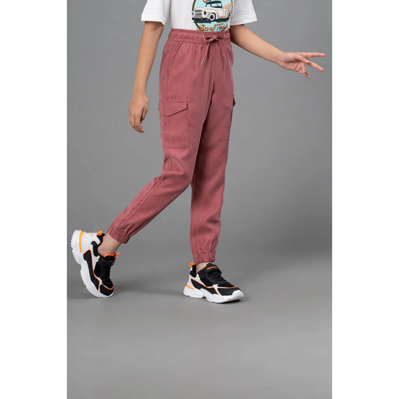 Dusky Pink Joggers for Girls| Best in Comfort| Viscose| Regular Fit| Front Side Pockets - Image 2
