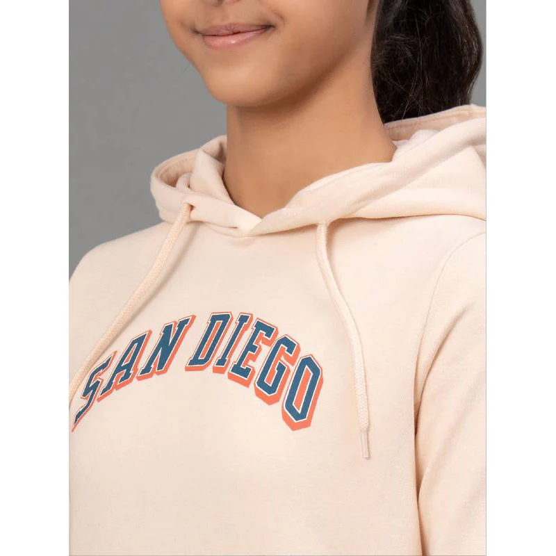 Ecru Hoodie for Girls - Image 4