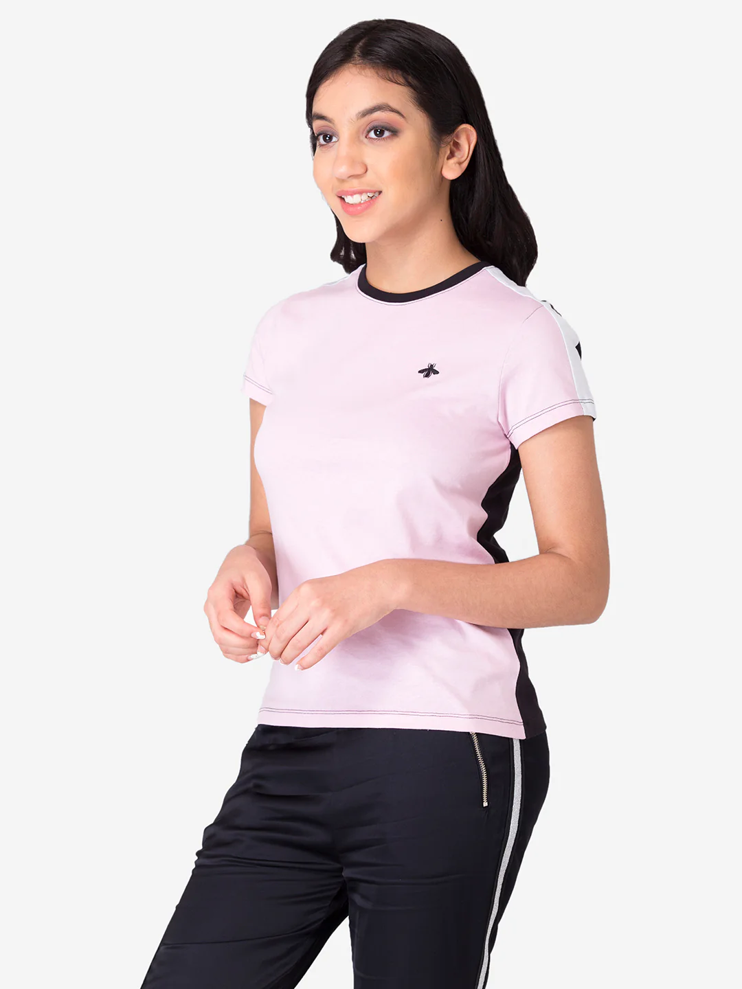 Girl's Mauve Round Neck T-Shirt - Image 2