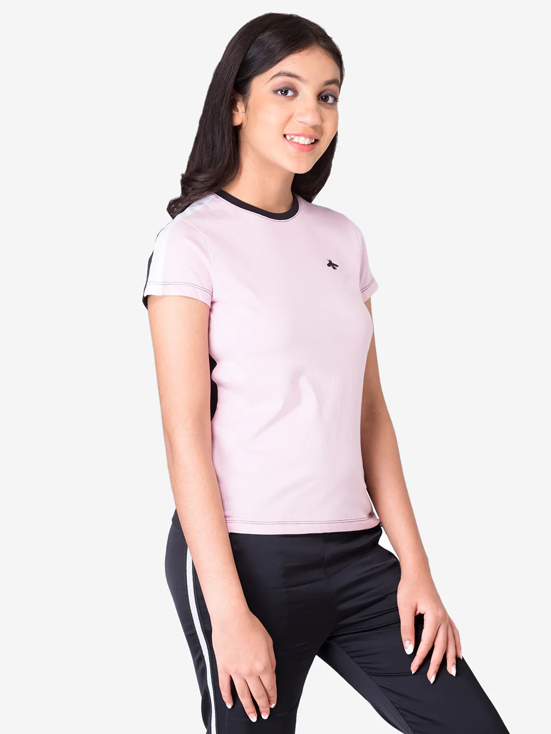 Girl's Mauve Round Neck T-Shirt - Image 3