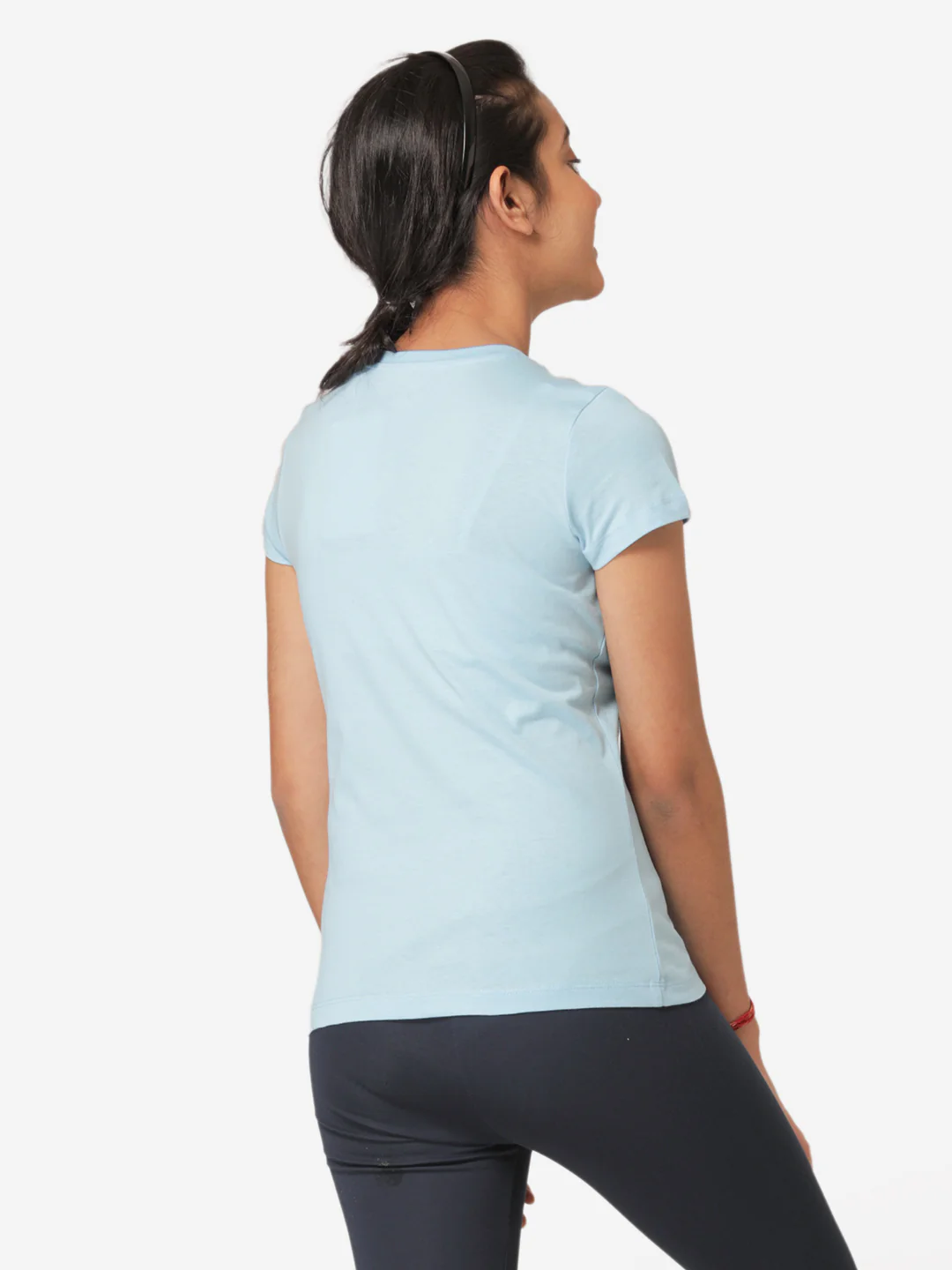 Girl's Pastel blue Round Neck T-Shirt - Image 4