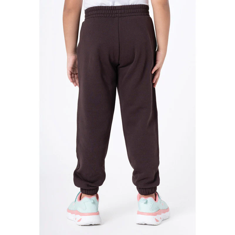 Girl's Brown Solid Jogger - Image 3