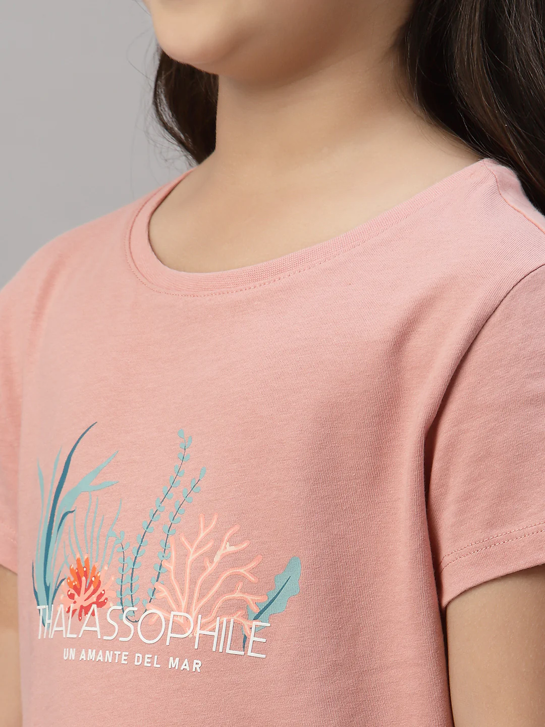 Girls Coral Haze Round Neck T-Shirt - Image 3