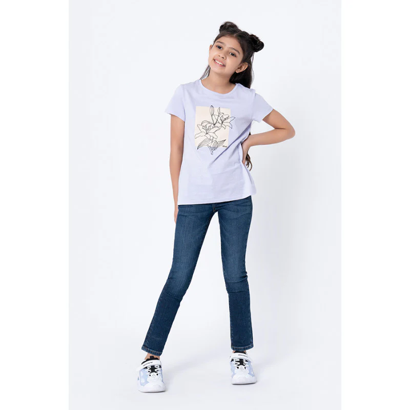 Girls Dark Blue Skinny Jeans - Image 5