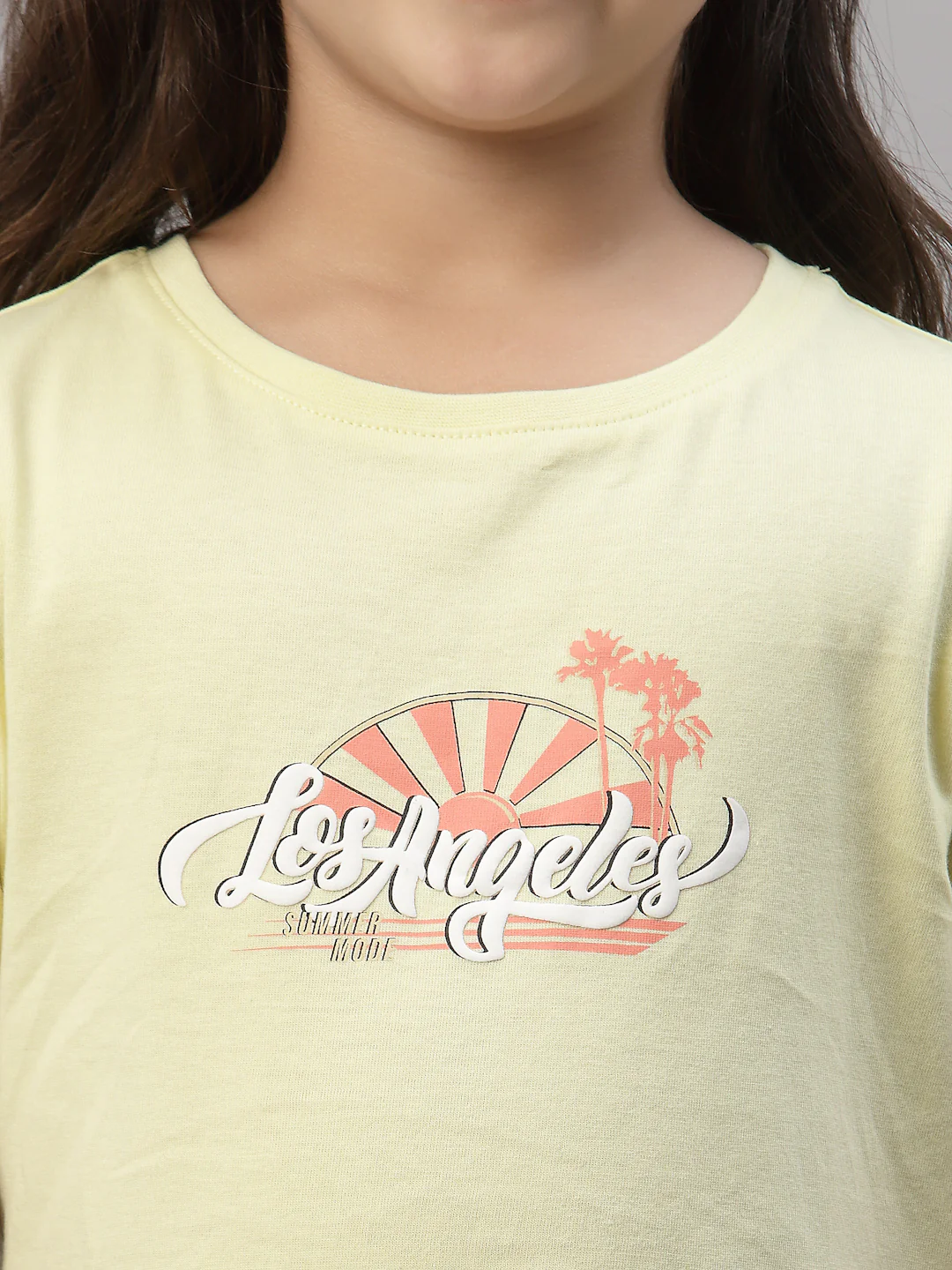 Girls Lemon Round Neck T-Shirt - Image 3
