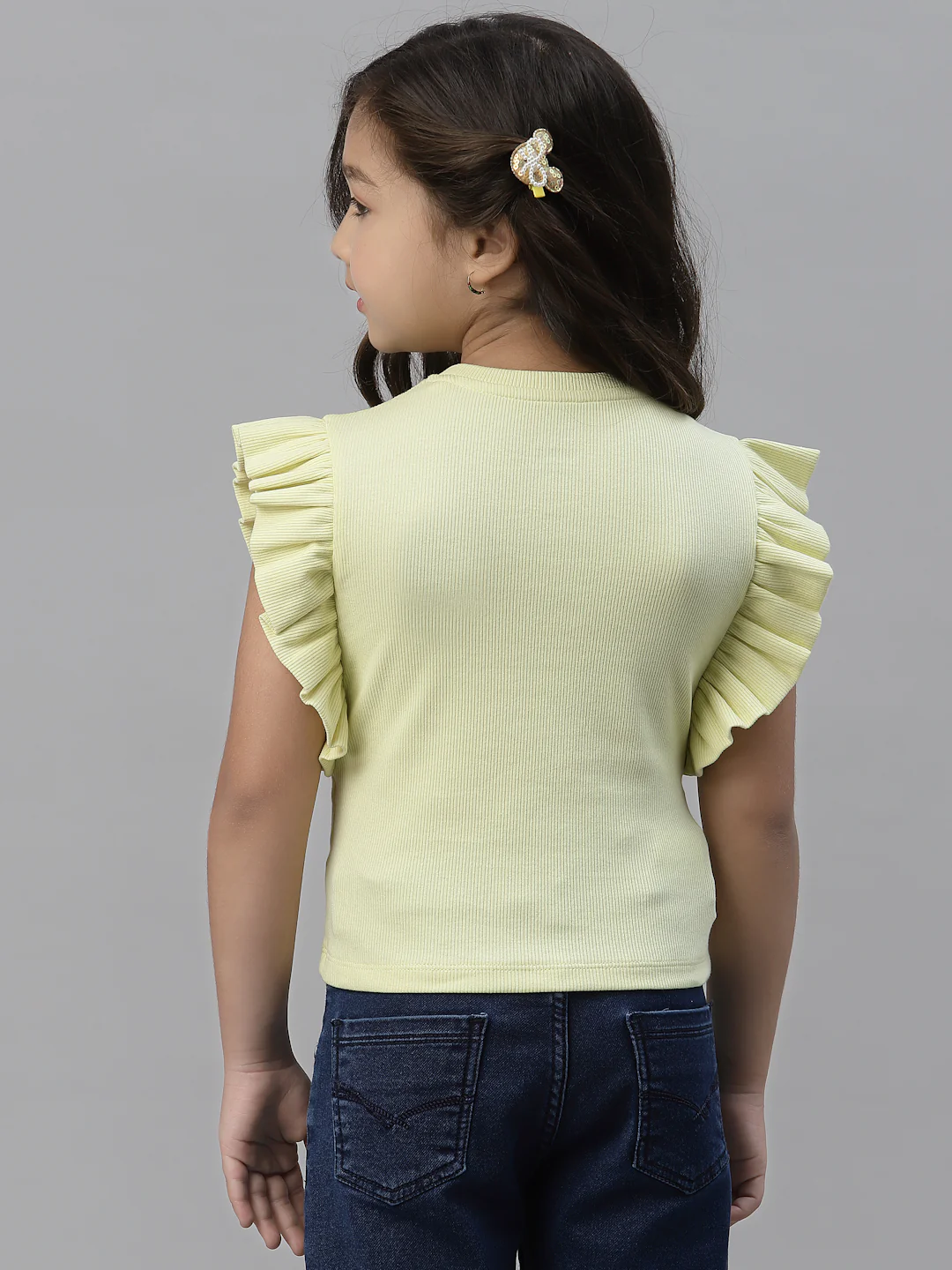 Girls Lemon Round Neck T-Shirt - Image 4